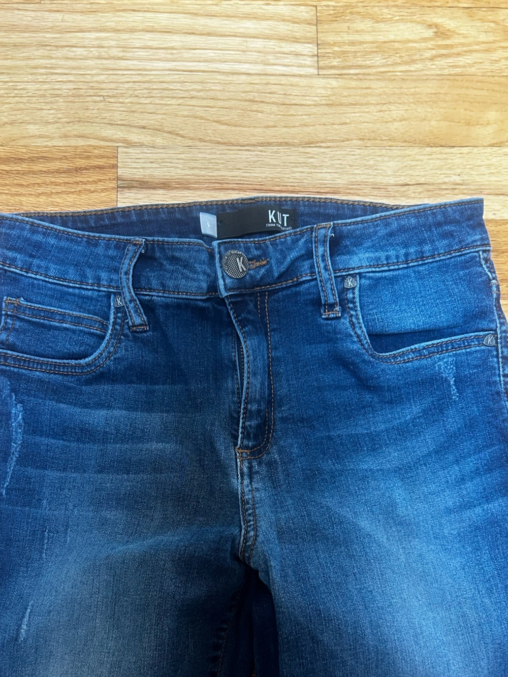 Kut from the Kloth High-Rise Slim Jeans in Dark Blue - Picture 3 of 4